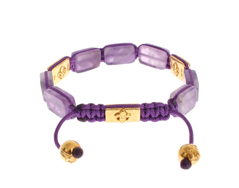 Nialaya Dazzling Diamond Gold-Plated Amethyst Bracelet - Retail Flare