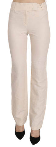 LAUREL Elevated White High Waist Flared Trousers - Retail Flare
