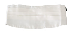 Dolce & Gabbana Elegant Silk White Patterned Cummerbund - Retail Flare