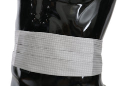 Dolce & Gabbana Elegant Gray Silk Cummerbund - Retail Flare