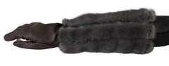 Dolce & Gabbana Elegant Mid-Arm Leather Gloves in Brown - Retail Flare