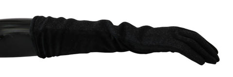 Dolce & Gabbana Elegant Mid-Length Wool Gloves in Black - Retail Flare