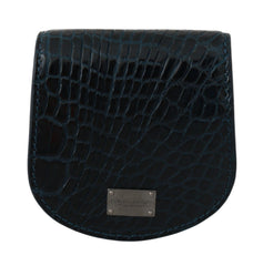 Dolce & Gabbana Exquisite Dark Blue Coin Case Wallet - Retail Flare