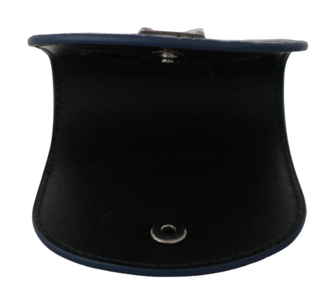 Dolce & Gabbana Sleek Blue Caimano Condom Case Wallet - Retail Flare