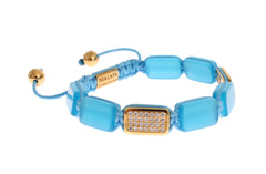 Nialaya Elegant Blue Opal & Diamond-Studded Bracelet - Retail Flare