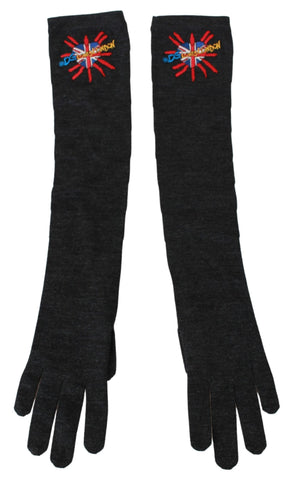 Dolce & Gabbana Elegant Elbow Length Woolen Gloves - Retail Flare