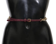 Dolce & Gabbana Crystal Studded Waist Belt in Purple - Retail Flare