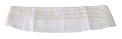 Dolce & Gabbana Elegant Silk White Cummerbund - Retail Flare