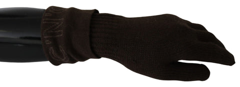 Costume National Elegant Brown Knitted Gloves - Retail Flare