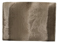 Dolce & Gabbana Beige Velvet Croco-Print Leather Briefcase Clutch - Retail Flare