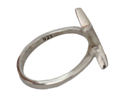 Nialaya Chic Silver CZ Crystal Women's Statement Ring - Retail Flare