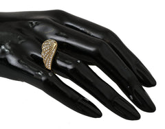 Nialaya Elegant Gold-Crystal Embellished Ring - Retail Flare