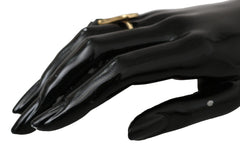 Nialaya Elegant Gold-Crystal Embellished Ring - Retail Flare