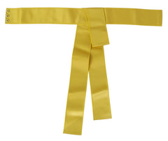 Dolce & Gabbana Chic Silk Yellow Women's Elegant Belt - Retail Flare
