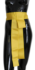Dolce & Gabbana Chic Silk Yellow Women's Elegant Belt - Retail Flare