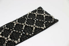 Dolce & Gabbana Elegant Crystal Beaded Leather Gloves - Retail Flare
