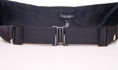 Dolce & Gabbana Elegant Silk Black Polka Dot Cummerbund - Retail Flare