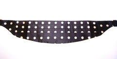 Dolce & Gabbana Elegant Silk Black Polka Dot Cummerbund - Retail Flare