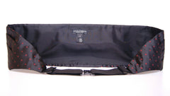 Dolce & Gabbana Elegant Silk Black Cummerbund with Red Polka Dots - Retail Flare