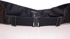 Dolce & Gabbana Elegant Silk Black Cummerbund with Red Polka Dots - Retail Flare