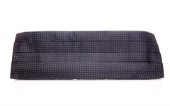 Dolce & Gabbana Elegant Black Silk Cummerbund with Polka Dots - Retail Flare