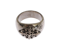 Nialaya Sterling Silver Rhodium Men's Statement Ring - Retail Flare