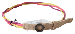 Costume National Multicolor Twisted Faux Leather Belt - Retail Flare