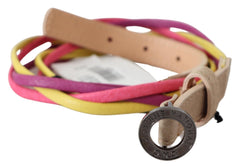 Costume National Multicolor Twisted Faux Leather Belt - Retail Flare