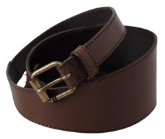 PLEIN SUD Chic Dark Brown Leather Fashion Belt - Retail Flare