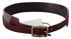 GF Ferre Elegant Brown Leather Belt with Gold Buckle - Retail Flare