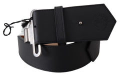Ermanno Scervino Chic Leather Adjustable Black Belt - Retail Flare