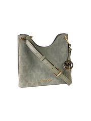 Michael Kors Joan Large Perforated Suede Leather Slouchy Messenger Handbag (Army Green) - Retail Flare