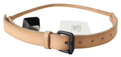 Scervino Street Elegant Brown Leather Fashion Belt - Retail Flare