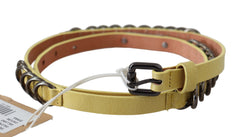 John Galliano Chic Yellow Leather Skinny Belt - Retail Flare