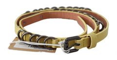 John Galliano Chic Yellow Leather Skinny Belt - Retail Flare