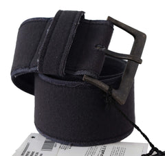 Ermanno Scervino Elegant Black Leather Classic Belt - Retail Flare