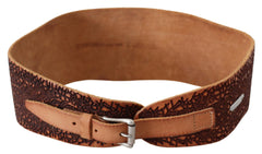 Scervino Street Elegant Brown Leather Fashion Belt - Retail Flare