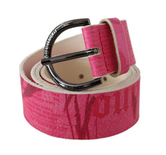 John Galliano Elegant Pink Leather Fashion Belt - Retail Flare