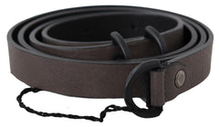 Costume National Elegant Dark Brown Leather Belt - Retail Flare