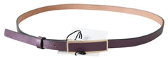 GF Ferre Elegant Maroon Leather Belt with Gold-Tone Buckle - Retail Flare