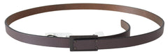 Costume National Elegant Dark Brown Leather Belt - Retail Flare