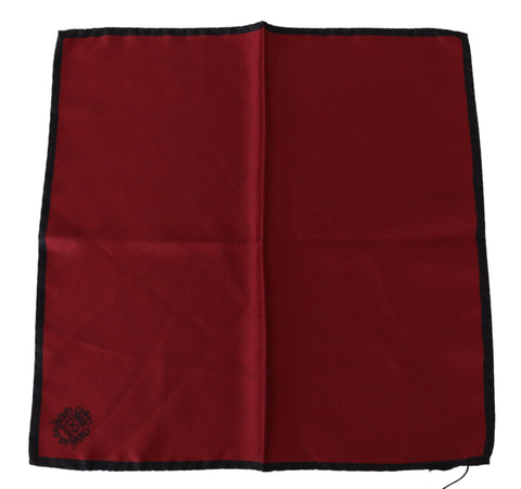 Dolce & Gabbana Elegant Red Silk Square Handkerchief - Retail Flare
