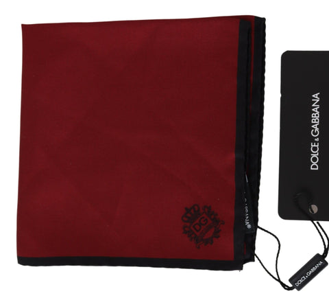 Dolce & Gabbana Elegant Red Silk Square Handkerchief - Retail Flare