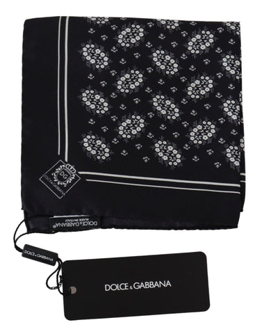 Dolce & Gabbana Elegant Silk Patterned Pocket Square - Retail Flare