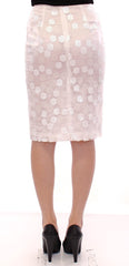 Koonhor Elegant Sequined Pencil Skirt - Pristine White - Retail Flare