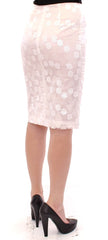 Koonhor Elegant Sequined Pencil Skirt - Pristine White - Retail Flare