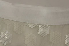 Koonhor Elegant Sequined Pencil Skirt - Pristine White - Retail Flare
