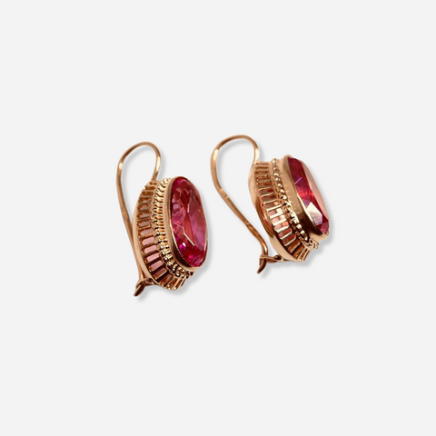 ROSA | Vintage Crystal Rose Gold Earrings - Retail Flare