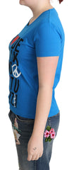 Moschino Chic Alphabet Cotton Tee in Blue - Retail Flare