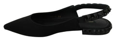 Dolce & Gabbana Elegant Silk Blend Slingback Flats with Crystals Dolce & Gabbana Retail Flare